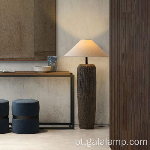 Candeeiros de pé de cerâmica vintage para sala de estar moderna